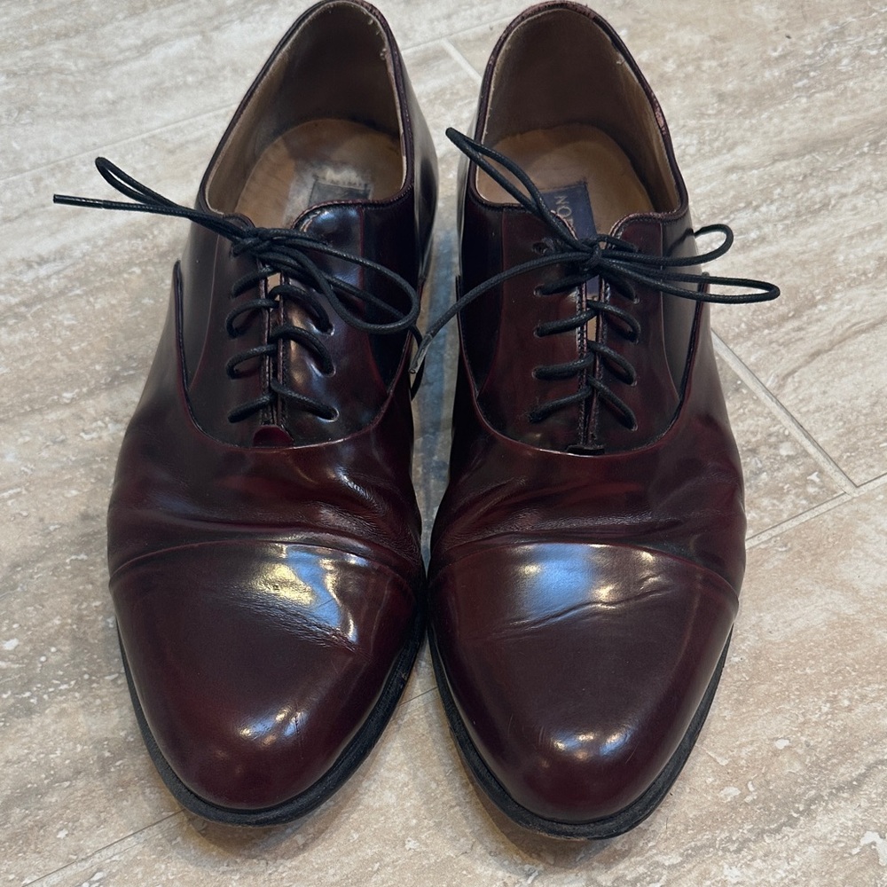 Nordstrom Men's Dark Red Leather Oxfords size 10 1/2